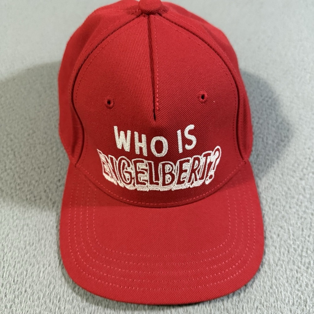 Engelbert Strauss Red "Who Is Englebert" Logo Cotton‎ Canvas Men's Cap Hat OSFA